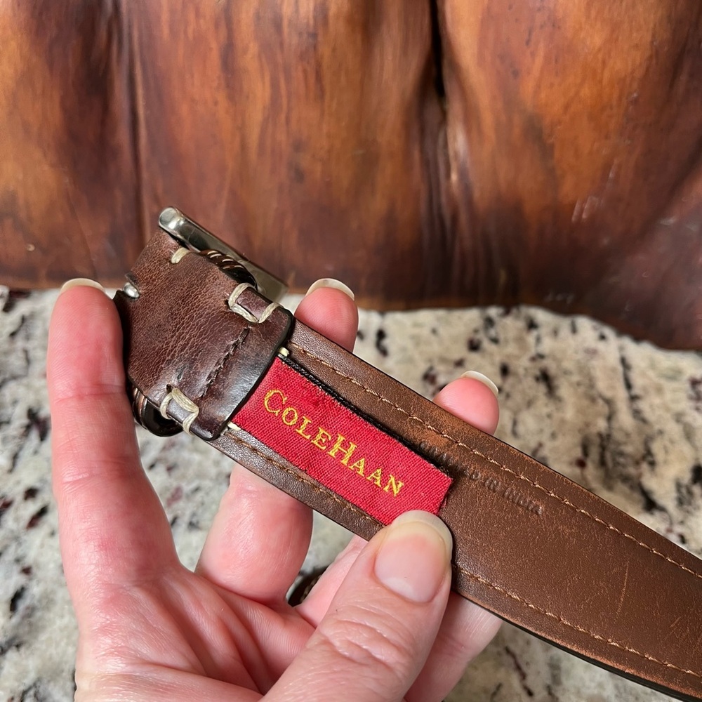 Vintage Cole Haan Leather Belt - Picture 4 of 6